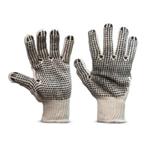 GUANTE DE HILO CON PUNTOS DE PVC (PALMA Y DORSO) (PAR) STEELPRO